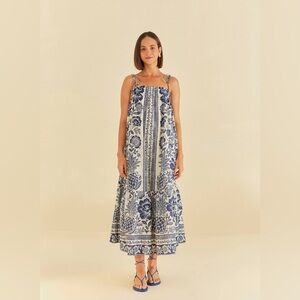 Farm Rio pineapple print garden maxi dress. EUC.